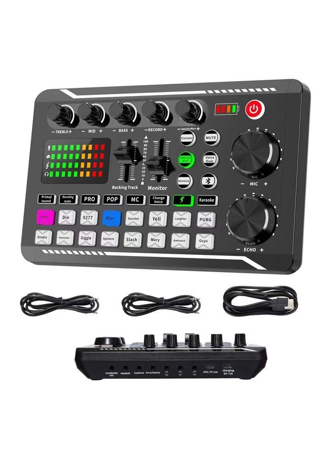 SINWE Professional Audio Mixer, Live Sound Card and Audio Interface with DJ Mixer Effects and Voice Changer,Podcast Production Studio Equipment, Prefect for Streaming/Podcasting/Gaming - Image 1