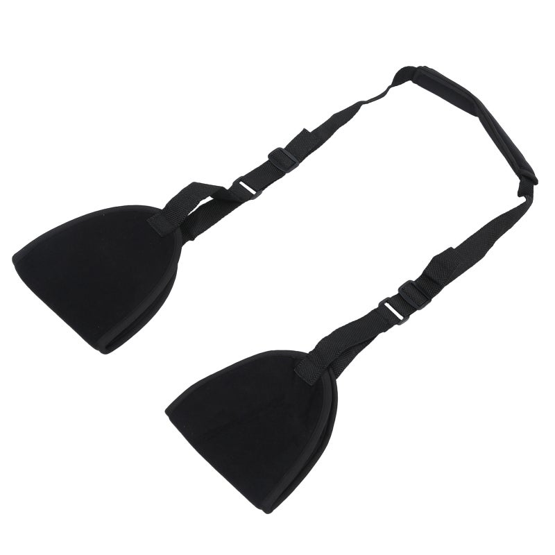 Forearm Sling Black Breathable Composite Cloth Nylon Mesh - Adjustable Elbow Angle Shoulder Fracture Support for Post-Surgical Recovery Arm Injury - Image 2