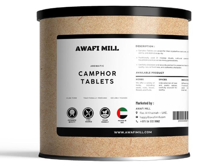 أباميك أقراص الكافور (كابور) من أوافي ميل | كافور عطري للطقوس الدينية، والتأملات الروحية، وأجهزة نشر الروائح، ومعطرات الجو المنزلية | كافور صلب سريع التبخر - ١٠٠ غرام | ٣.٥ أونصة - Image 1