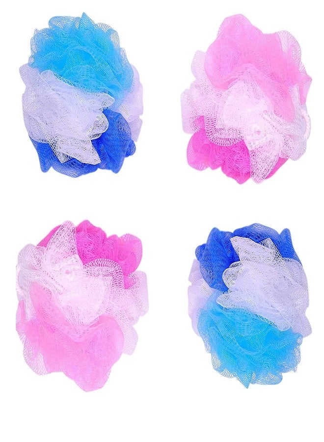 Moira Set of 4 Bath Loofah for men and women (Pink & Blue) - Image 1