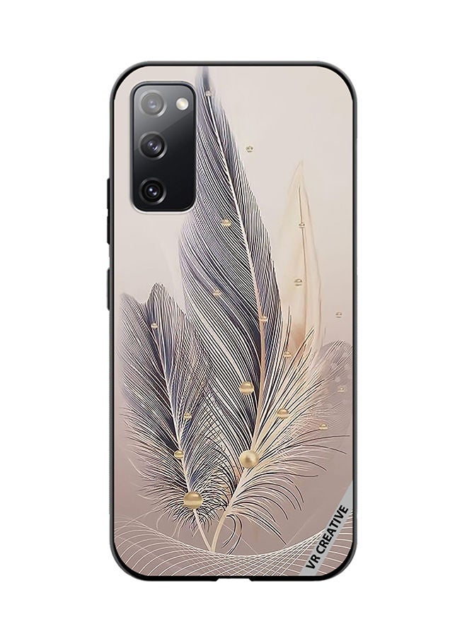 VR CREATIVE غطاء حماية لجهاز سامسونج جالاكسي S20 FE 5G بتصميم فن الريشة المتعددة الألوان - Image 1