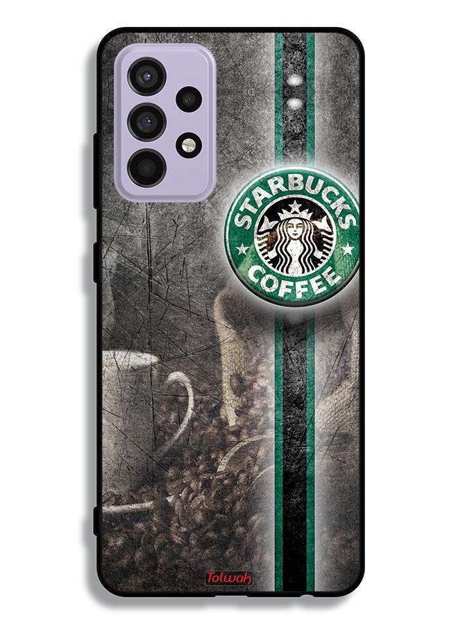 Tolwak Samsung Galaxy A52s 5G Protective Case Cover Coffee Art - Image 1