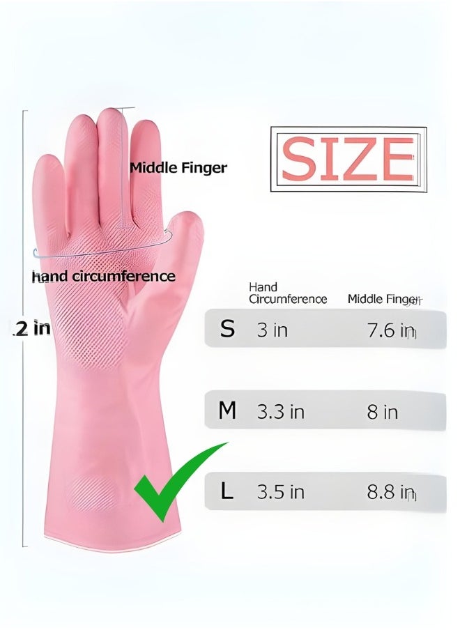 REXO Long Latex Waterproof Gloves Pink Innovatively Designed to Help Keep Your Garden Clean Large  - Image 4