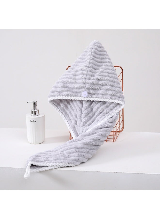 Candy Fleece Thickened Quick-Dry Bath Cap - Women's Drying Shower Hat - Image 1