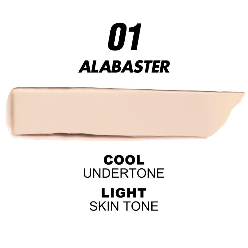 FOCALLURE 2 Pcs Liquid Foundation, Skin Evolution Foundation + Concealer, Full Coverage Foundation Makeup, Durable, Waterproof, Oil-Control, Hides Wrinkles & Lines, Alabaster - Image 2