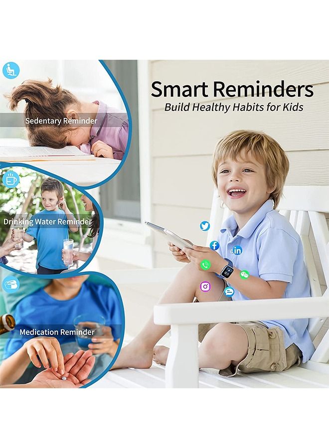 DMG TECH Fitness Tracker Watch for Kids, IP68 Waterproof Kids Smart Watch with 1.4" DIY Watch Face 19 Sport Modes, Pedometers, Heart Rate, Sleep Monitor, Great Gift for Boys Girls Teens 6-16 - Image 4