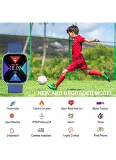 DMG TECH Fitness Tracker Watch for Kids, IP68 Waterproof Kids Smart Watch with 1.4" DIY Watch Face 19 Sport Modes, Pedometers, Heart Rate, Sleep Monitor, Great Gift for Boys Girls Teens 6-16  - Image 3