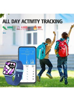 DMG TECH Fitness Tracker Watch for Kids, IP68 Waterproof Kids Smart Watch with 1.4" DIY Watch Face 19 Sport Modes, Pedometers, Heart Rate, Sleep Monitor, Great Gift for Boys Girls Teens 6-16  - Image 2