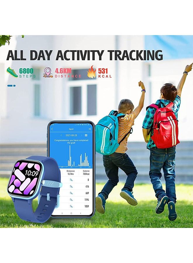 DMG TECH Fitness Tracker Watch for Kids, IP68 Waterproof Kids Smart Watch with 1.4" DIY Watch Face 19 Sport Modes, Pedometers, Heart Rate, Sleep Monitor, Great Gift for Boys Girls Teens 6-16 - Image 2