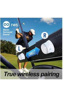 Generic 1 PCS Portable Magnetic Small Bluetooth Speaker, 5W Stereo Sound, Deep Bass, 9H Playtime, TWS Pairing Speaker for Home, Outdoor Travel, Golf Carts, Support for iPhone 12/13/14 White  - Image 5