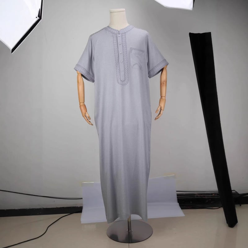 Men's Long Sleeve Cotton Blend Kurta Relaxed Fit Casual Ethnic Wear - Image 4