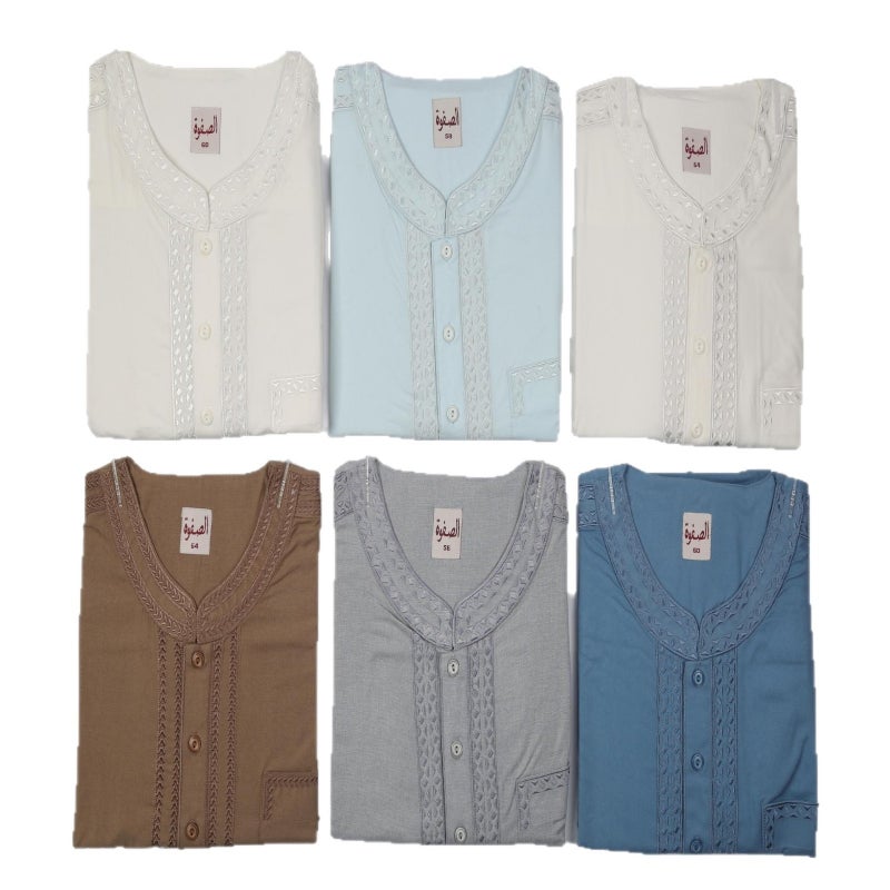 Men's Long Sleeve Cotton Blend Kurta Relaxed Fit Casual Ethnic Wear - Image 5