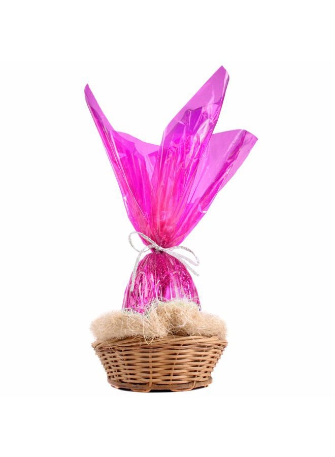 Morepack Pink Cellophane Wrap Roll, Translucent Pink Cellophane Wrapping Paper, 16 Inch Width x 100 Ft Long Colored Cellophane Rolls for Gift Baskets, DIY Arts Crafts Decoration and More - Image 3