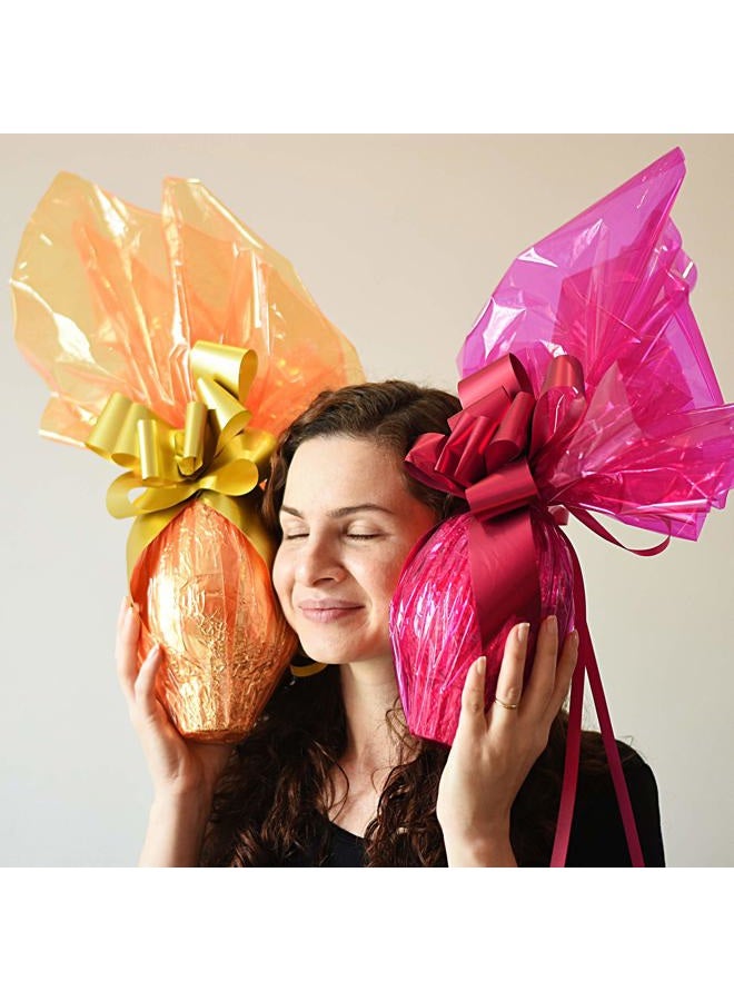 Morepack Pink Cellophane Wrap Roll, Translucent Pink Cellophane Wrapping Paper, 16 Inch Width x 100 Ft Long Colored Cellophane Rolls for Gift Baskets, DIY Arts Crafts Decoration and More - Image 4