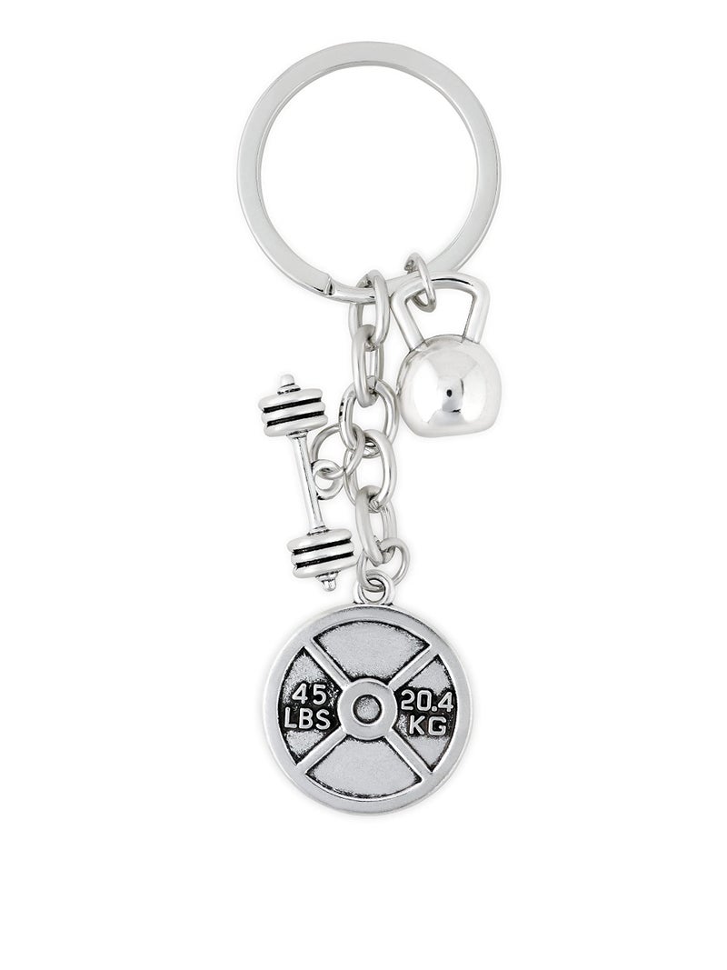 HAQUIL Dumbbell Kettlebell Weightlifting Keychain Best Motivational Gift Fitness Keychain Fitness Trainer Gift Key Ring Health Lover Keychain - Image 2
