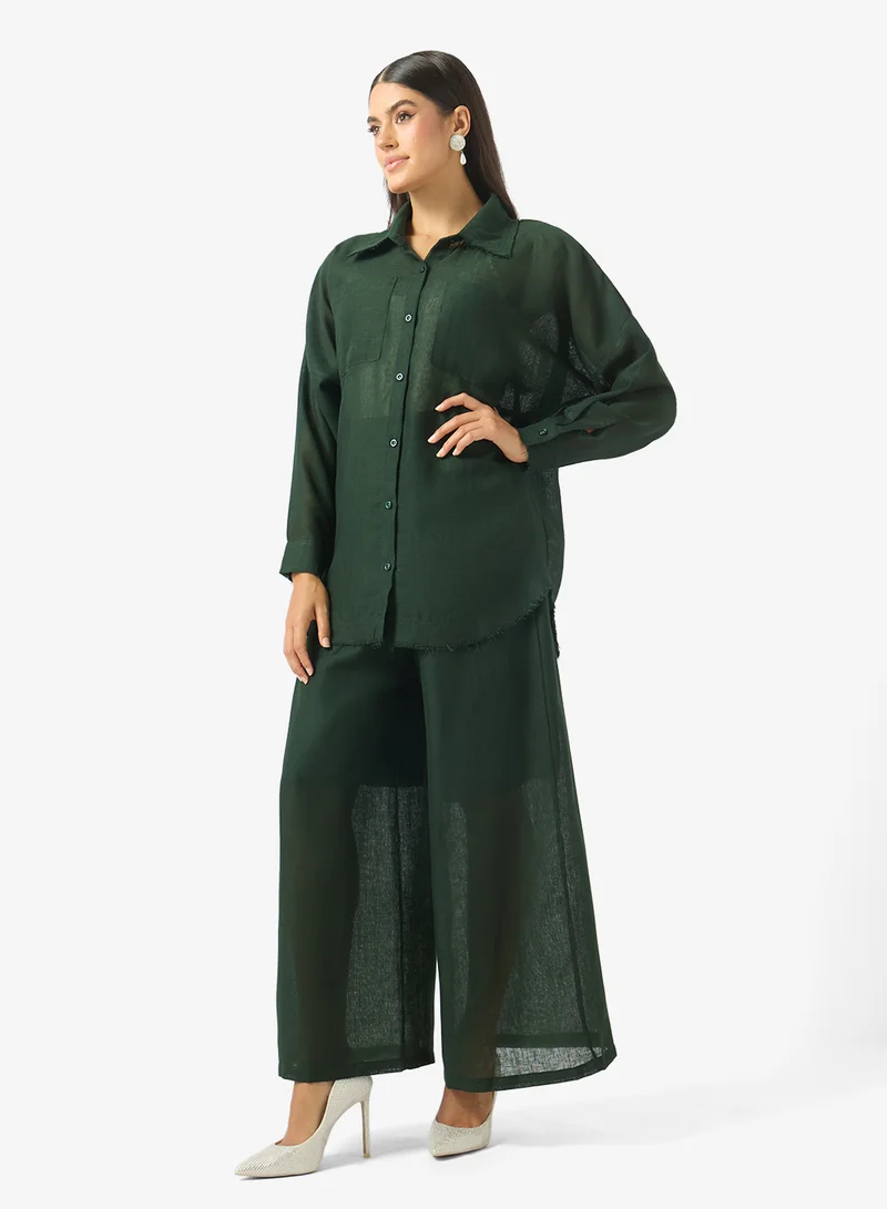 Golden Apple Collared Neck 2 Piece Set