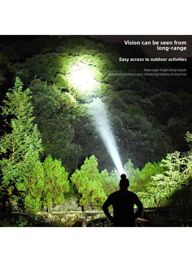 Headlamp Strong Light Rechargeable Outdoor Remote Super Bright Head-Mounted Flashlight Mi Xenon Night Fishing Miner's Lamp-Colour:Big Headlight Yellow Light —r9 Super Bright - Image 4
