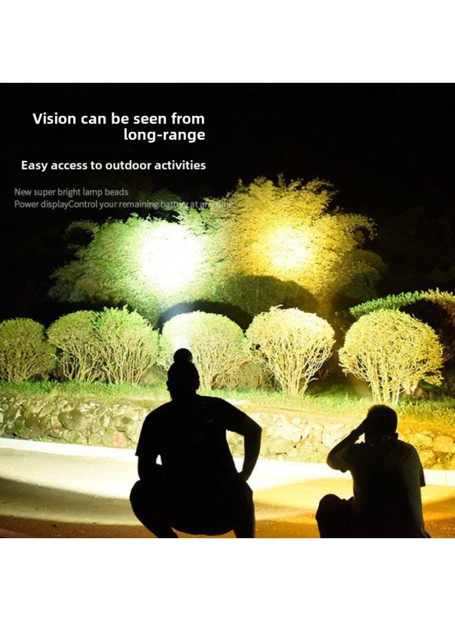 Headlamp Strong Light Rechargeable Outdoor Remote Super Bright Head-Mounted Flashlight Mi Xenon Night Fishing Miner's Lamp-Colour:Big Headlight Yellow Light —r9 Super Bright - Image 3