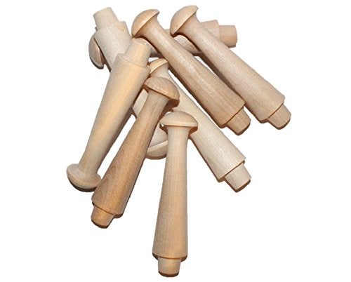 Balsam Point Workshop Jumbo Extra Large Shaker Pegs - Unfinished Hardwood Sanded Smooth Perfect for Hanging - 5-1/4 Inch Length with 5/8 Inch Tenon (8-Pack) - Balsam Point Workshop - Image 4