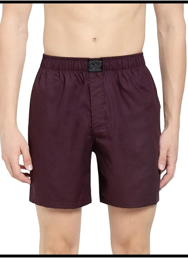 JOCKEY Jockey HG18 Men's Tencel Lyocell Cotton Checkered Boxer Shorts with Side Pocket