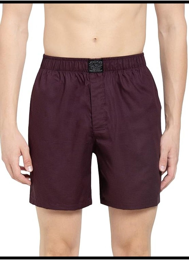 JOCKEY - Jockey HG18 Men's Tencel Lyocell Cotton Checkered Boxer Shorts with Side Pocket - Image 1