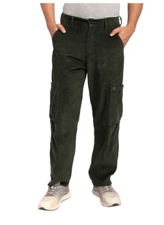 Olive Green Corduroy Cargo Pants