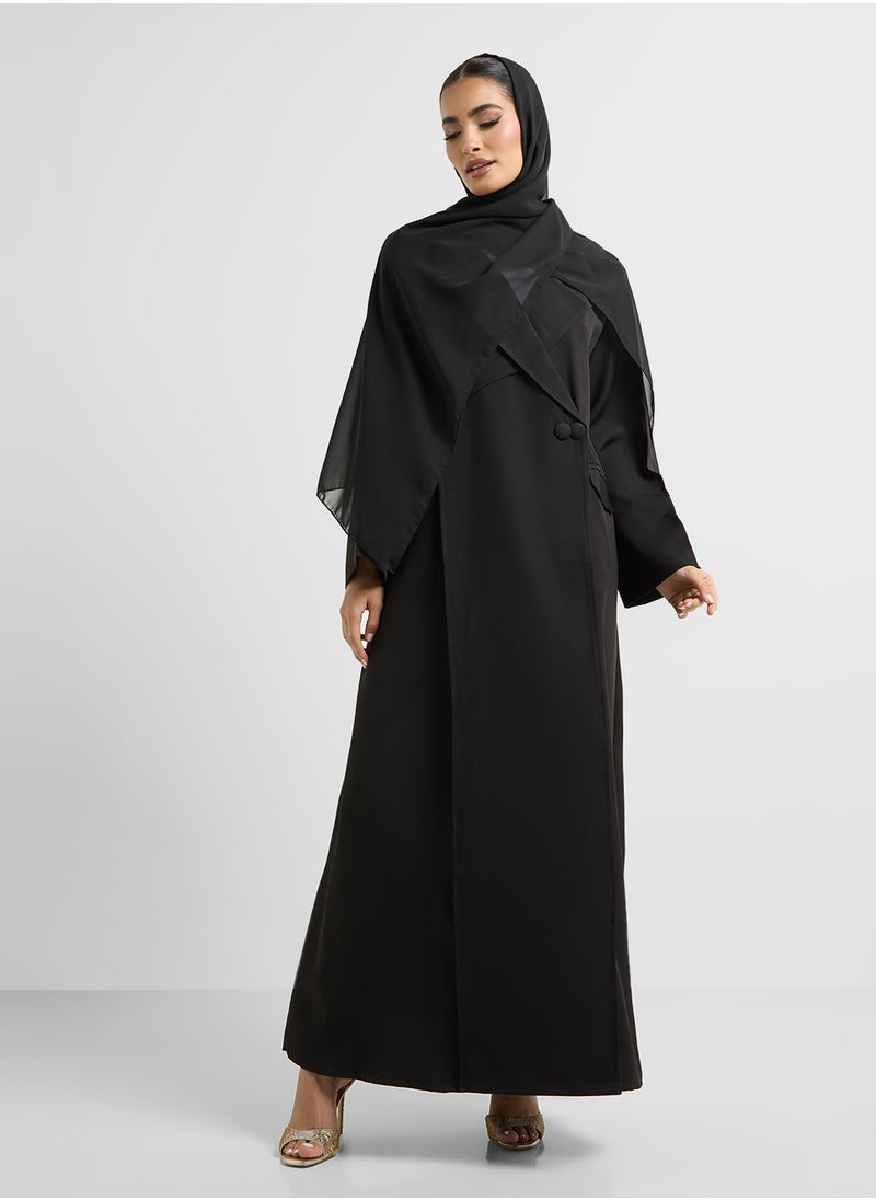 Khizana Trench Style Abaya With Sheila  - Image 1