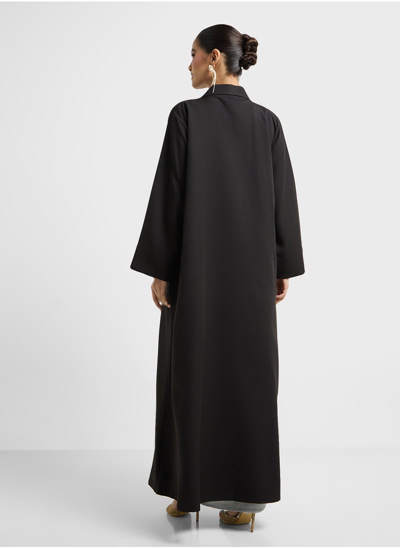 Khizana Trench Style Abaya With Sheila  - Image 2