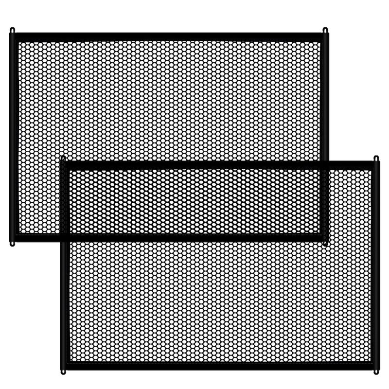 Lofekea 2 Pack Dog Gate, Mesh Baby Gate, 43.3'' X 28.3'' Pet Gate for The House, No Drilling Puppy Gate for Stairs & Doorways Install Anywhere,12 Hooks by Lofekea - Image 1
