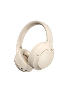 Wireless Bluetooth Noise Cancelling Over-Ear Headphones – HiFi Sound, Foldable Design, Built-in Mic, Long Battery Life – White