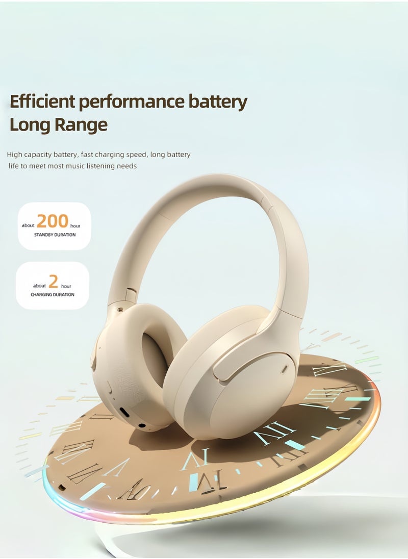 DAREU - Wireless Bluetooth Noise Cancelling Over-Ear Headphones – HiFi Sound, Foldable Design, Built-in Mic, Long Battery Life – White - Image 1