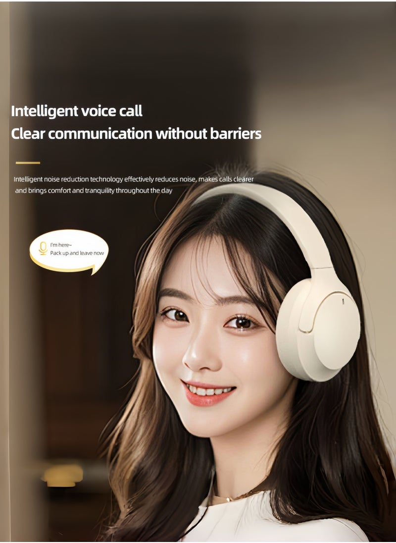 DAREU - Wireless Bluetooth Noise Cancelling Over-Ear Headphones – HiFi Sound, Foldable Design, Built-in Mic, Long Battery Life – White - Image 1