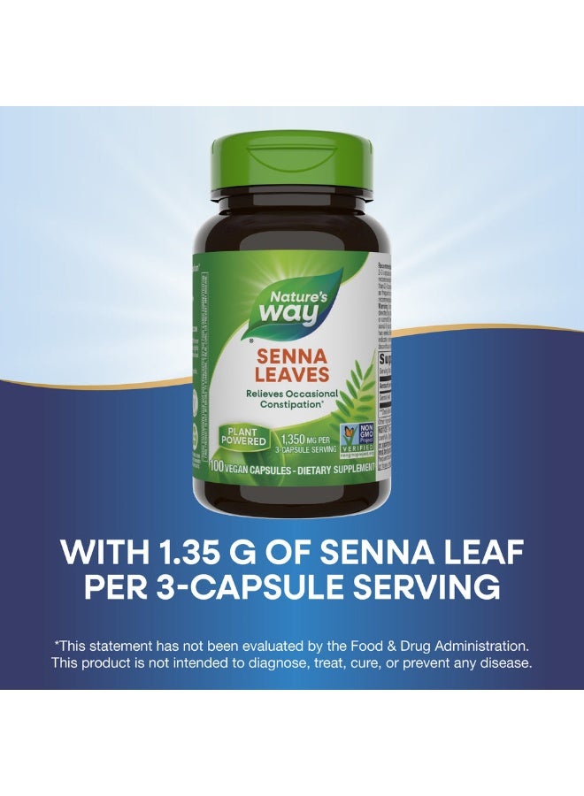 Nature's Way Senna Leaves 1350mg - 100 Vegan Capsules Packaging May Vary - Image 2