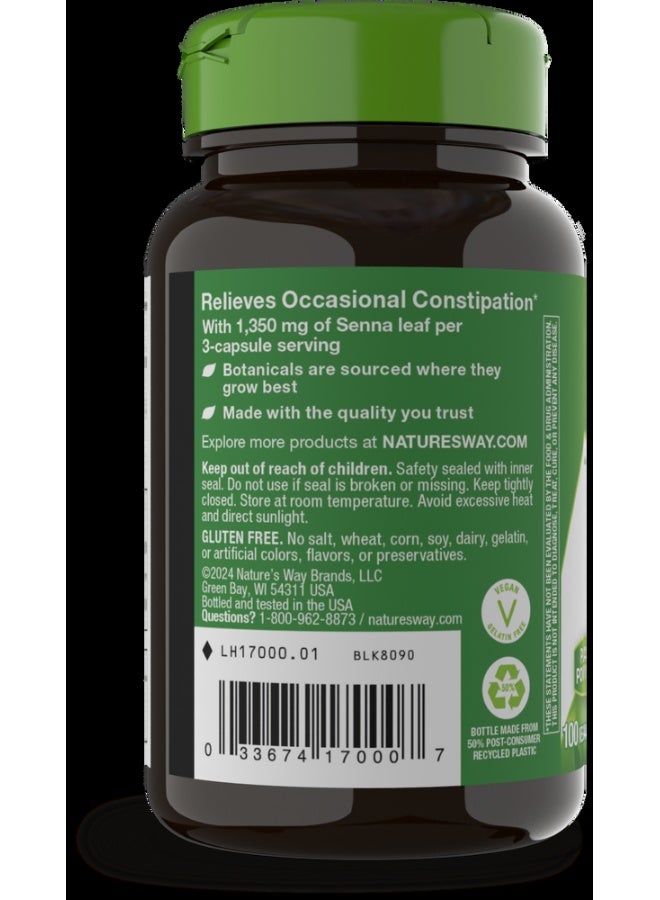 Nature's Way Senna Leaves 1350mg - 100 Vegan Capsules Packaging May Vary - Image 3
