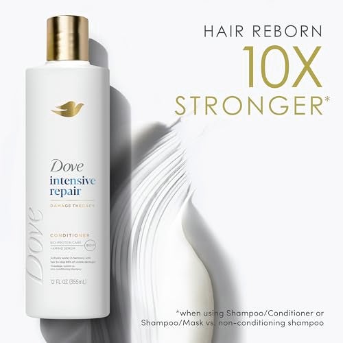 Dove Conditioner Intensive Repair 4 count for Damaged Hair Bio-Protein Care Technology and Amino Serum 12 oz - Image 4