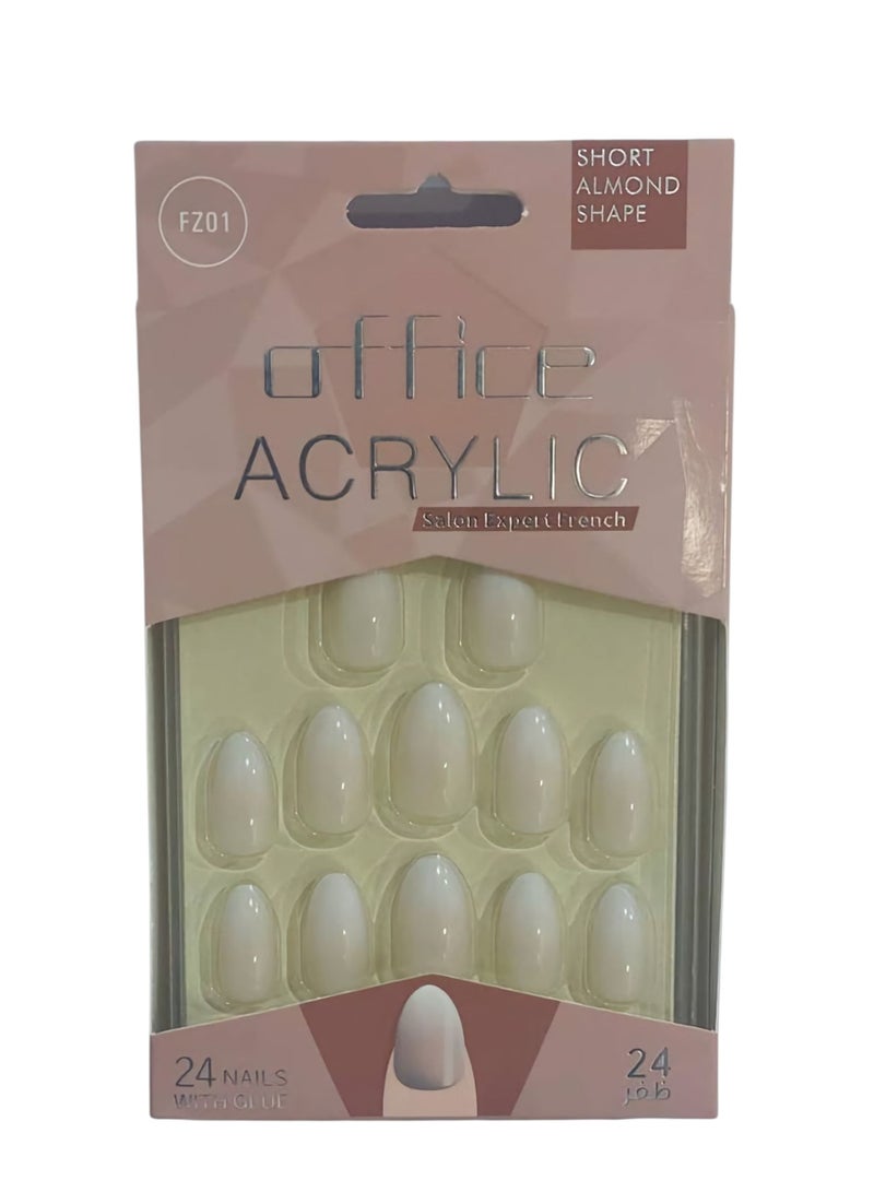 Office - Glossy Adhesive Nails FZ01 For an elegant and easy feminine look in seconds