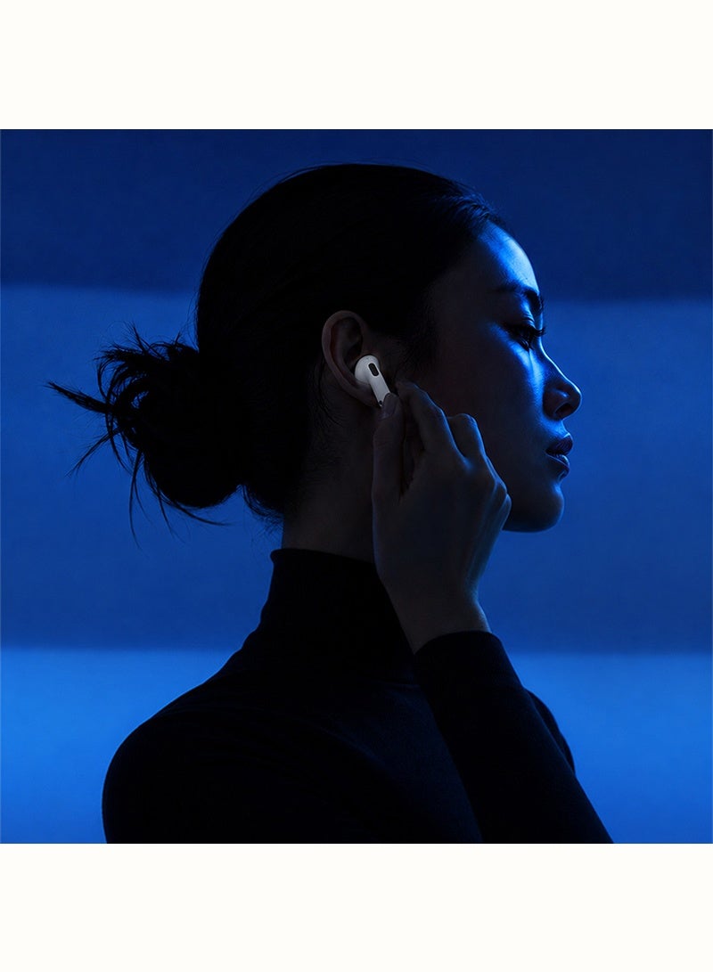 TEMPO 4th Gen Wireless Earbuds Bluetooth Headphones, Personalized Spatial Audio, Sweat & Water Resistant Sport Earphones, Fast Charging Case, High Performance Chip, Up to 30H Playtime, Auto Pairing for iOS Android Phones White - Image 5