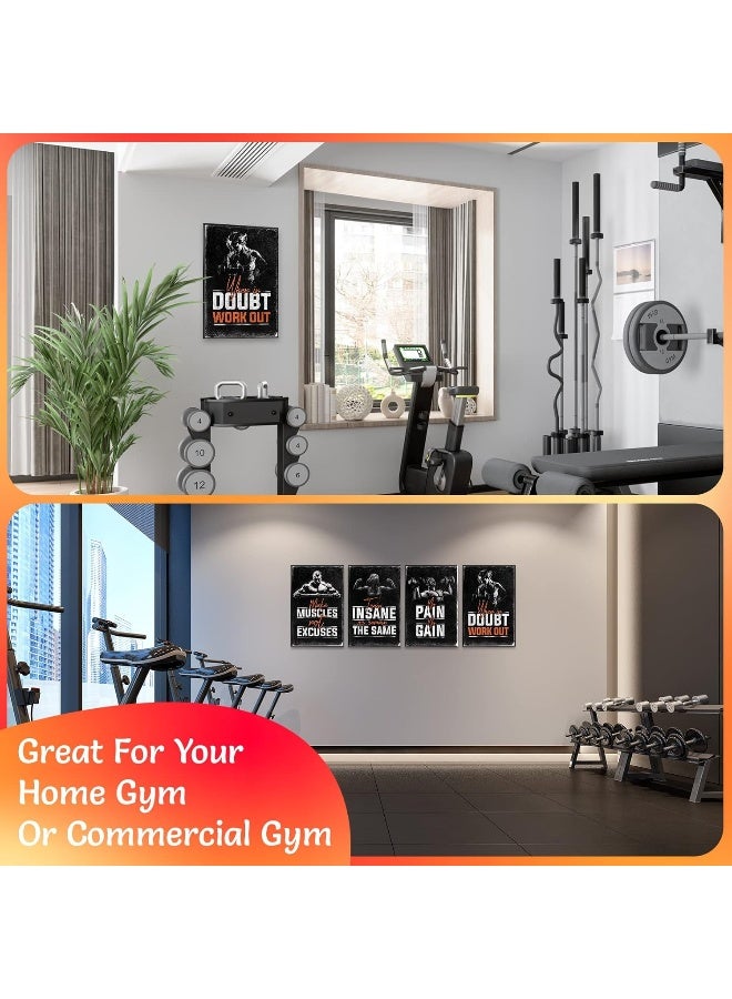 Throwback Traits Gym Posters for Home Gym Decor, Motivational Posters for Gym, Workout Posters for Home Gym, Motivational Poster, Fitness Posters, Workout Room Decor, Inspirational Posters, Gym Wall Art, 4 Set 11x17" - Image 3