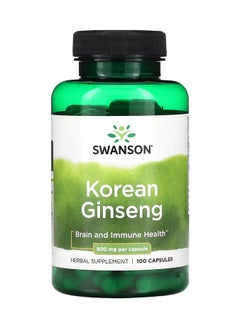 SWANSON Swanson, Korean Ginseng , 500 mg , 100 Capsules 