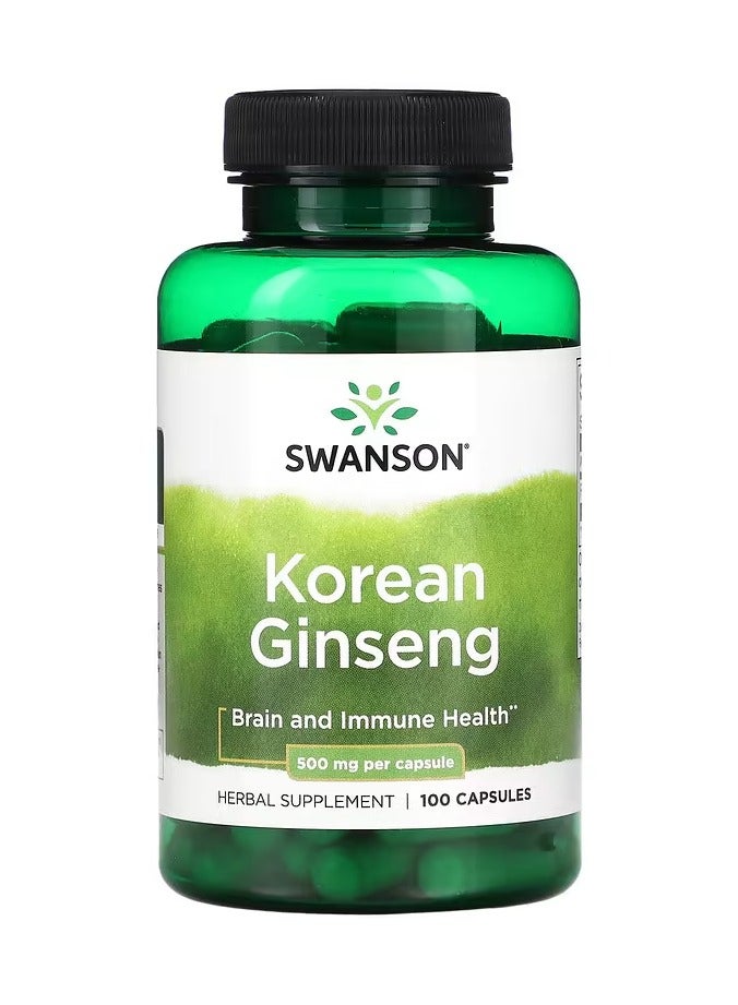سوانسون‏, جينسينج كوري ، 500 ملجم ، 100 كبسولة