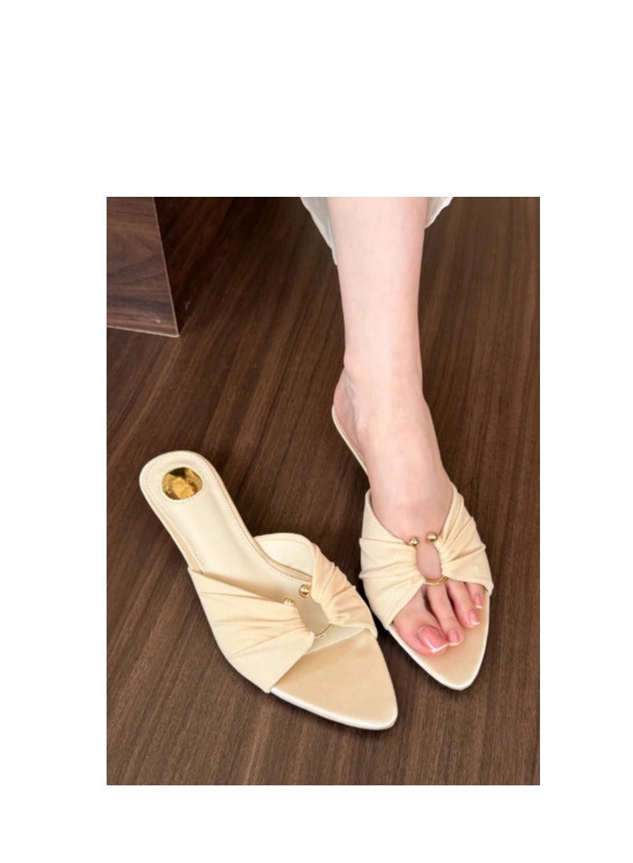 Elegant And Versatile Slippers With Exposed Toes - Image 1
