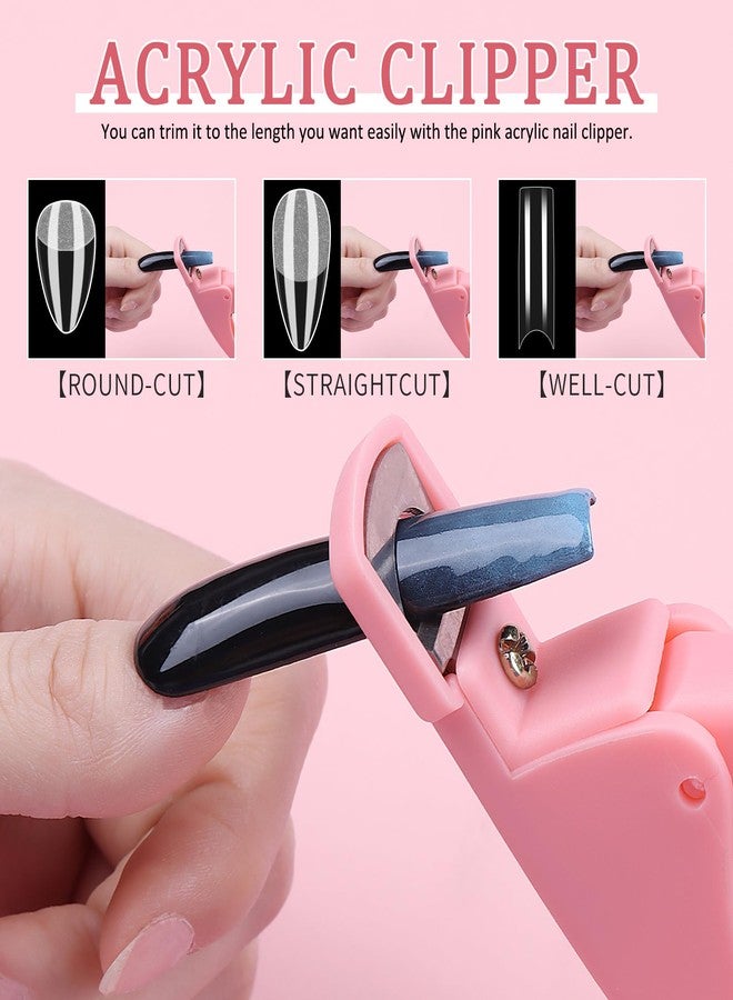 SWEET TREND Almond Fake Nail Tips Medium: 600Pcs Full Cover Nail Tips for Acrylic Nails Professional Clear Nail Tip with Nail Glue Remover & Glue Acrylic False Nail Clippers Art Nail Extension Kit for Home Salon - Image 5