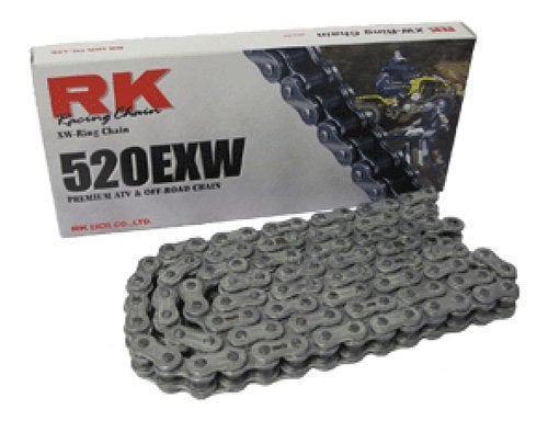 RK Racing Chain سلسلة RK Racing 520EXW-118 (سلسلة 520) فولاذية 118 وصلة أداء متطرف على الطرق الوعرة ودراجات ATV سلسلة XW-Ring مع وصلة توصيل - Image 1