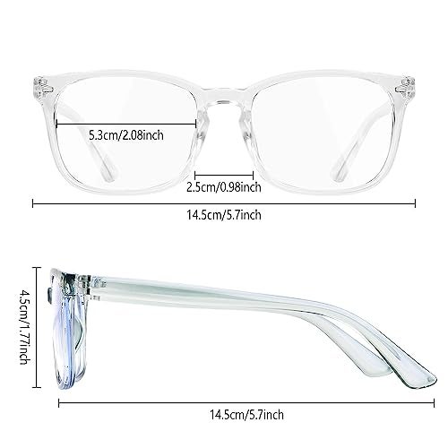 Yekepal Blue Light Blocking Glasses, 2 Pack Blue Light Glasses Men, Blue Light Glasses For Women Computer Reading Gaming TV Phones Eyeglasses Clear Lens Bluelight Glasses Anti Eyestrain UV Glare Green+Clear - Image 2
