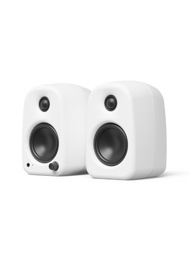 Kanto Audio UKI 100W Desktop Speakers with Bluetooth, USB-C, Headphone out–Chalk (Matte White), Pair - Image 2