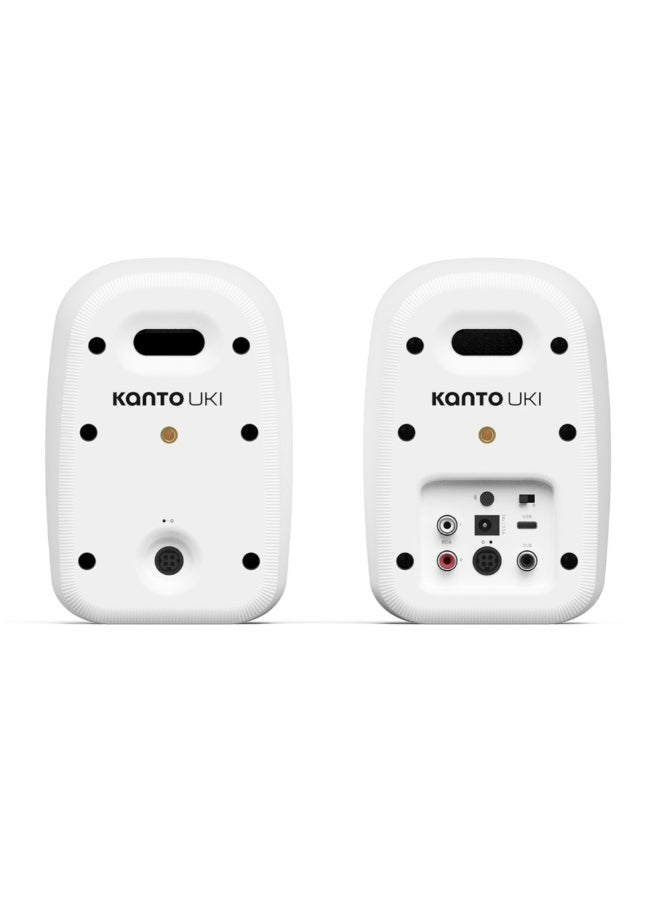 Kanto Audio UKI 100W Desktop Speakers with Bluetooth, USB-C, Headphone out–Chalk (Matte White), Pair - Image 5