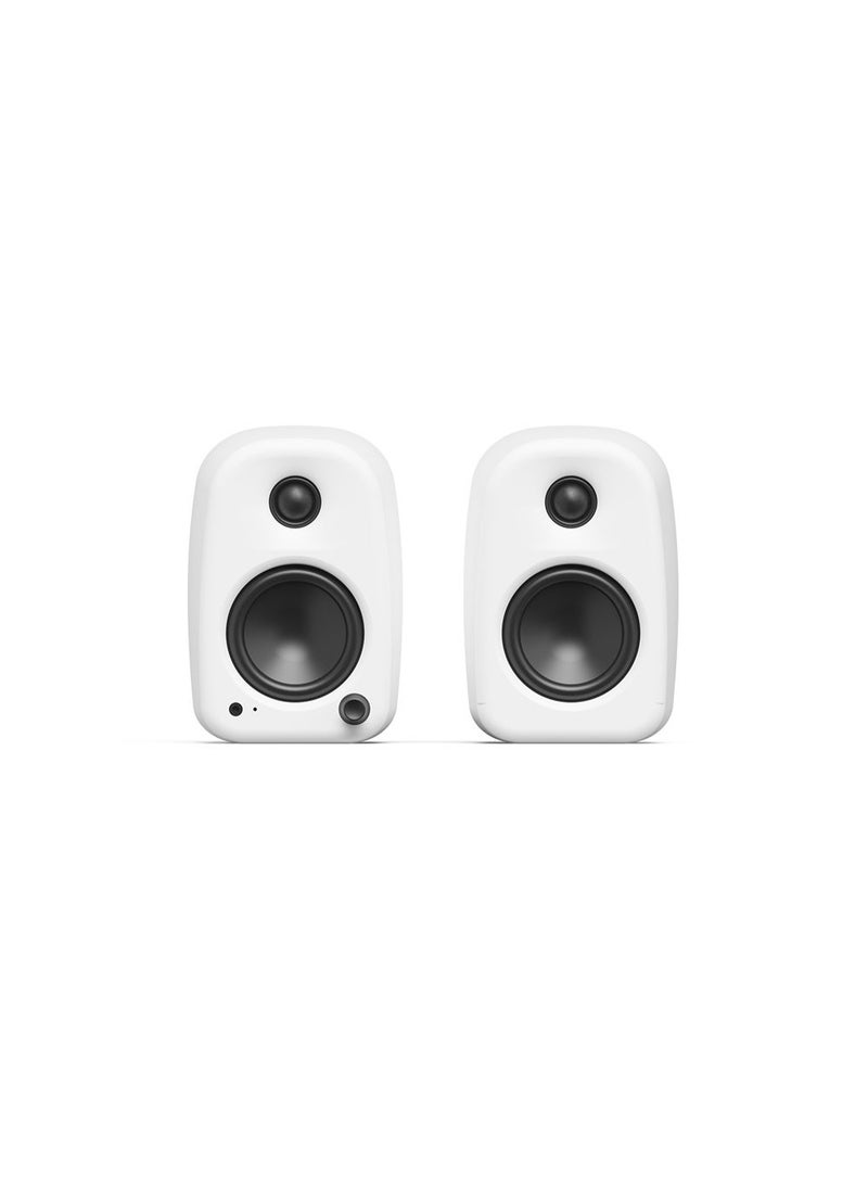 Kanto Audio UKI 100W Desktop Speakers with Bluetooth, USB-C, Headphone out–Chalk (Matte White), Pair - Image 1