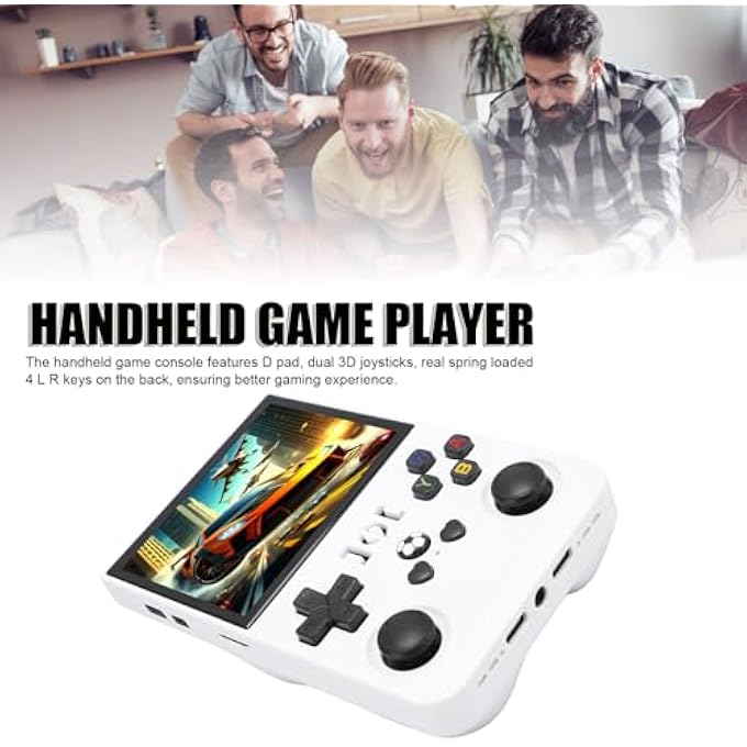 HANDHELD GAME CONSOLE, 4 INCH SCREEN RETRO CONSOLE, 18000+ PORTABLE GAMING CONSOLE WITH SMALL MEMORY CARD VERSATILE GAMING OPTIONS WITH LONG BATTERY LIFE (64GB) - Image 4