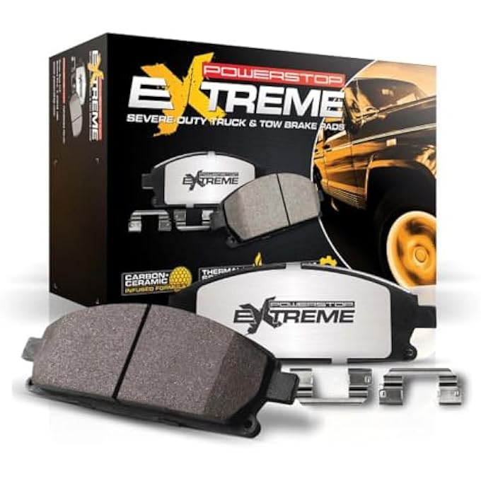 ريحني وسادات فرامل أمامية من السيراميك المصنوع من ألياف الكربون لسحب الشاحنة Power Stop Z36369 Z366 - Image 2