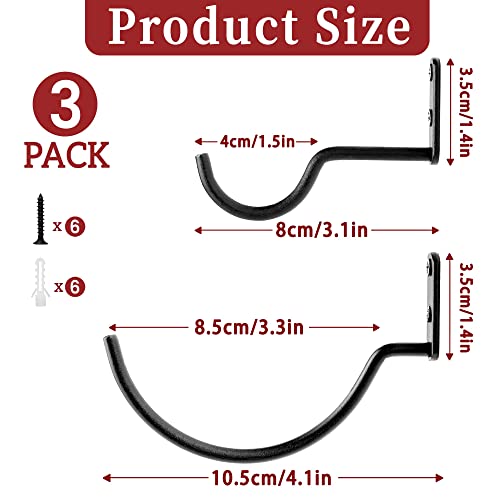 AQAREA Wall-Mounted Wine Hook: Hanging Wine Bottle Wall Holder - Set of 3 Metal Wall Red Wine Rack Hooks - Image 4